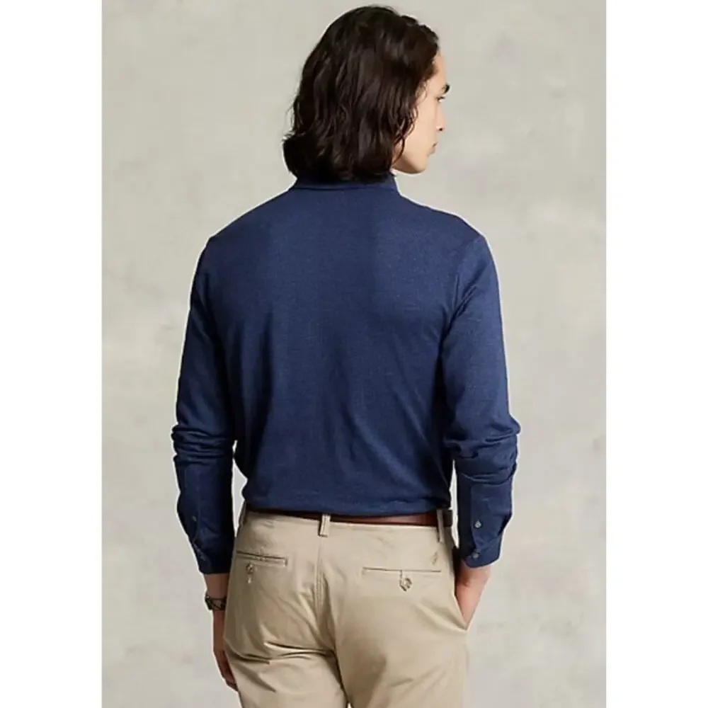 Ralph Lauren Jacquard Knit Polo M Long Sleeve Preppy
